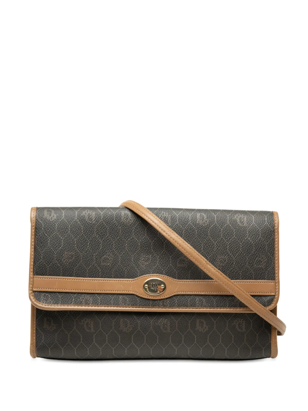 Christian Dior Pre-Owned 20th Century Honeycomb Coated Canvas crossbody bag - Black