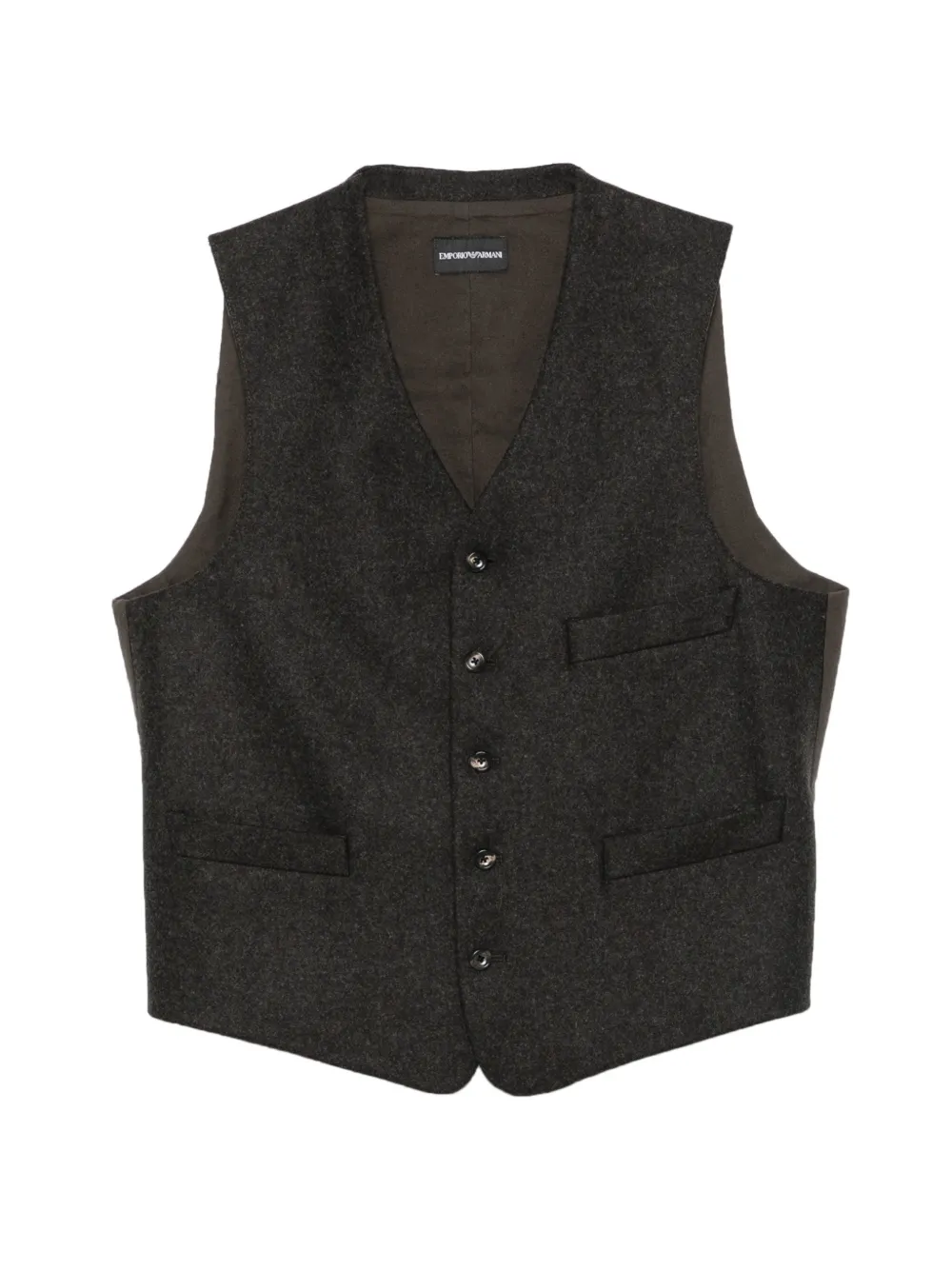 Emporio Armani button-up waistcoat - Marron