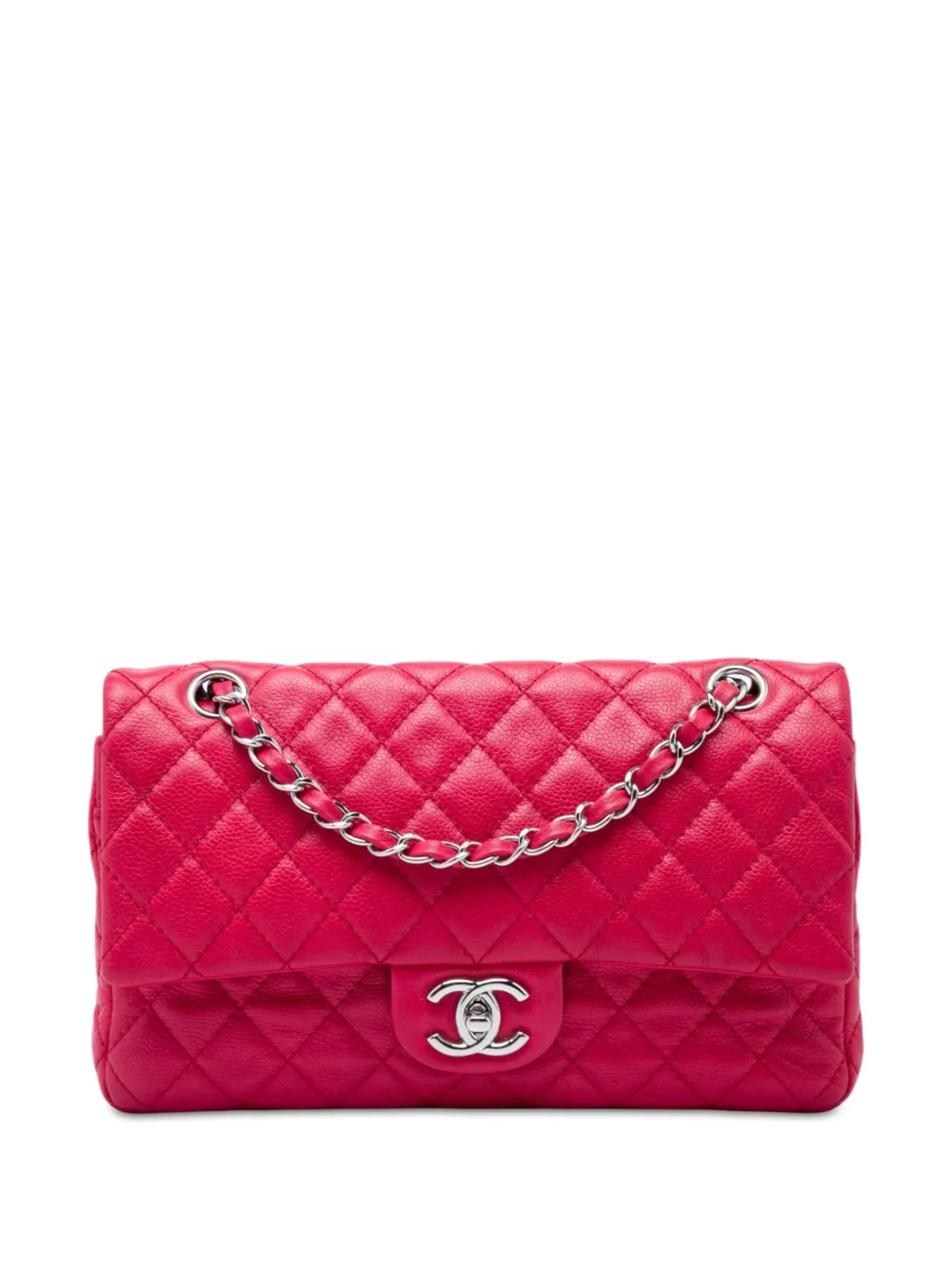 CHANEL Pre-Owned 2008-2009 Medium Classic Caviar Double Flap shoulder bag - Rosa