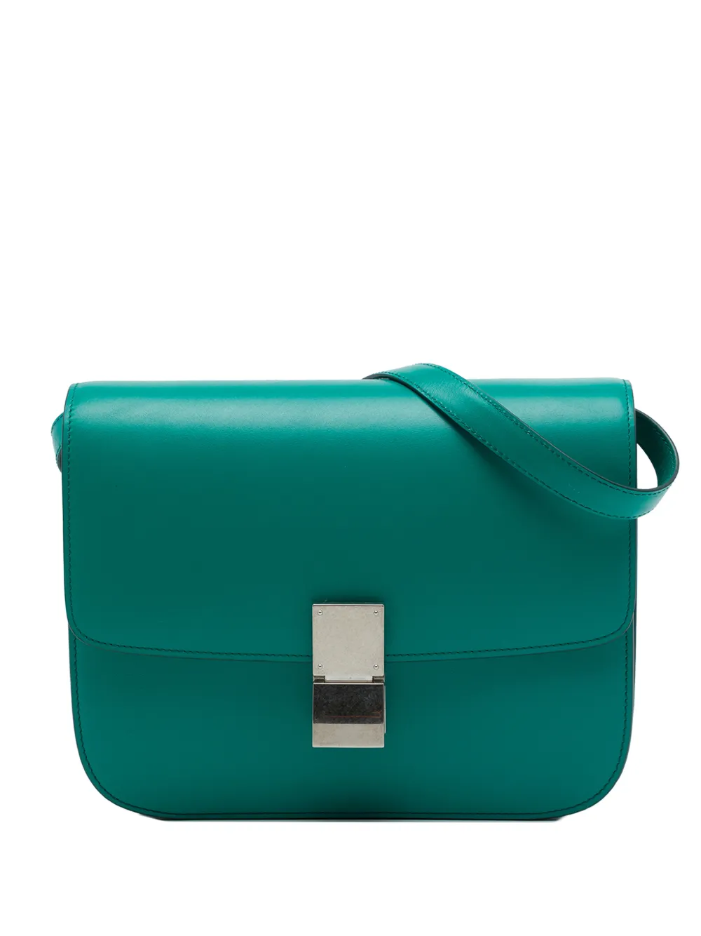 Celine Pre-Owned 2016 Medium Calfskin Classic Box crossbody bag - Blu
