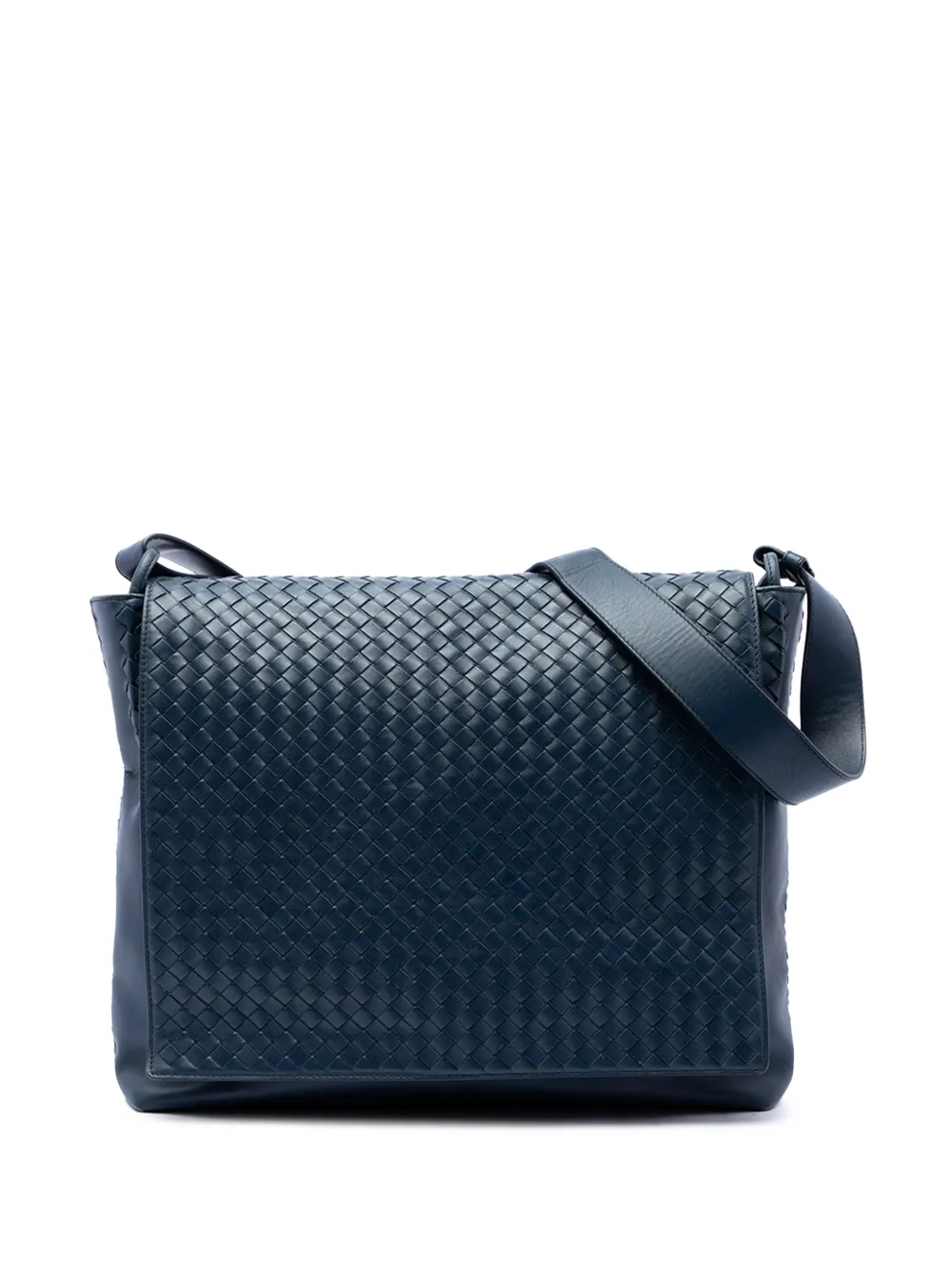 Bottega Veneta Pre-Owned 2011 Nappa Intrecciato Flap crossbody bag - Blu