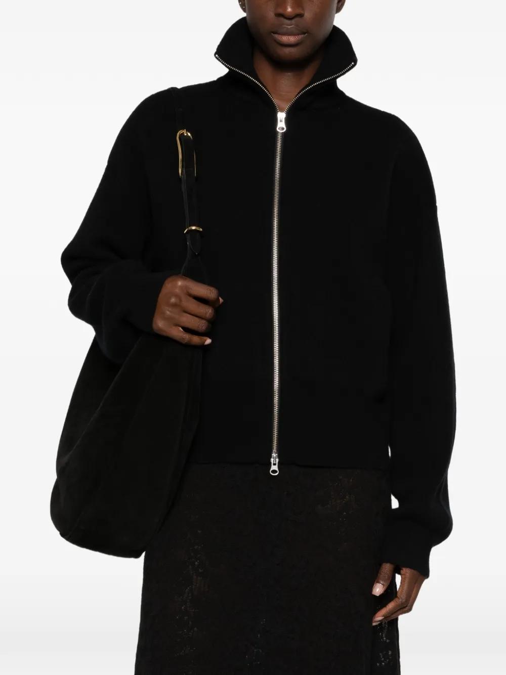 extreme cashmere Xtra Cute vest met rits Zwart