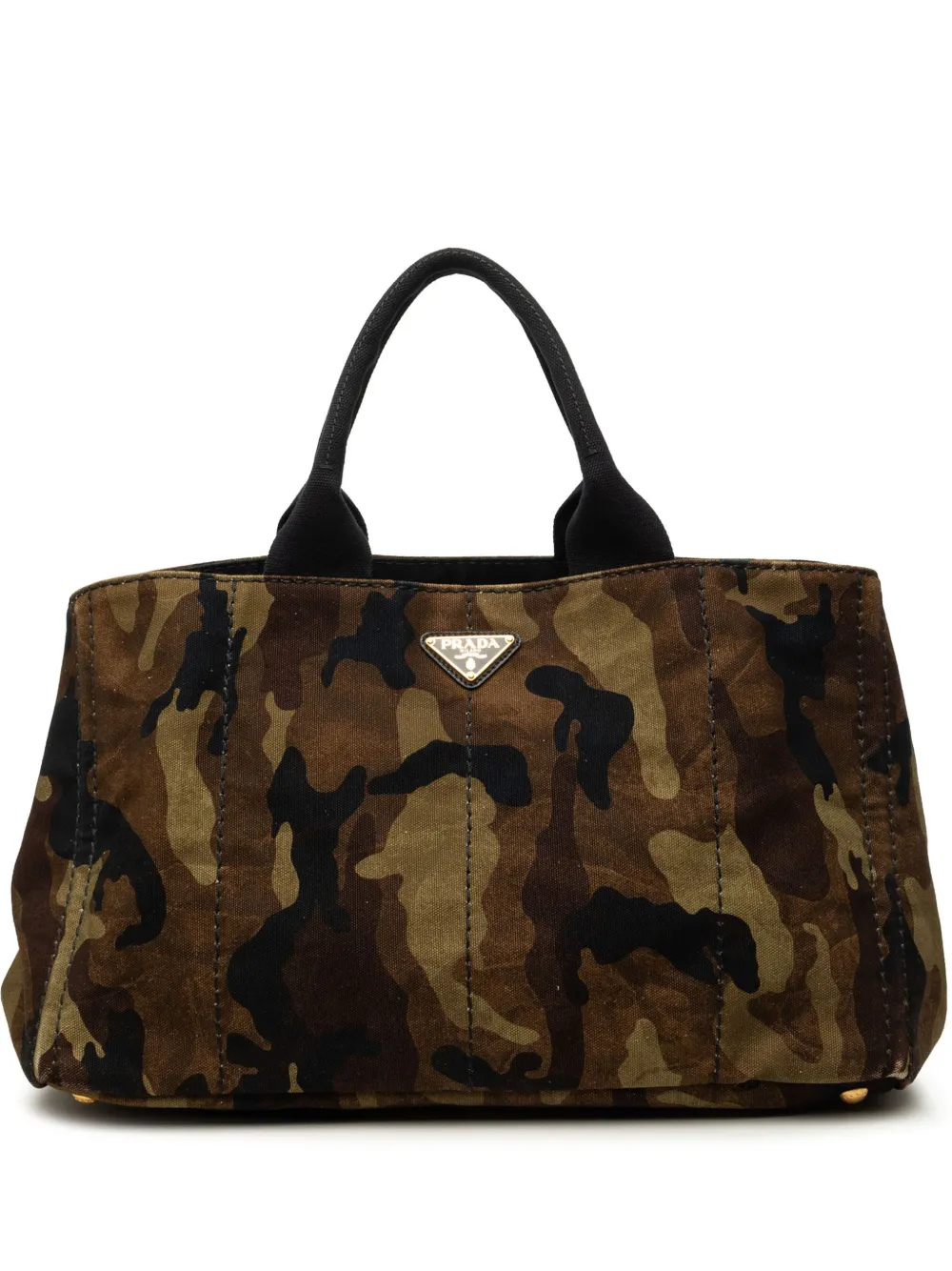 Prada Pre-Owned 2013-2026 Large Canvas Canapa Camouflage Stampata tote bag - Marrone