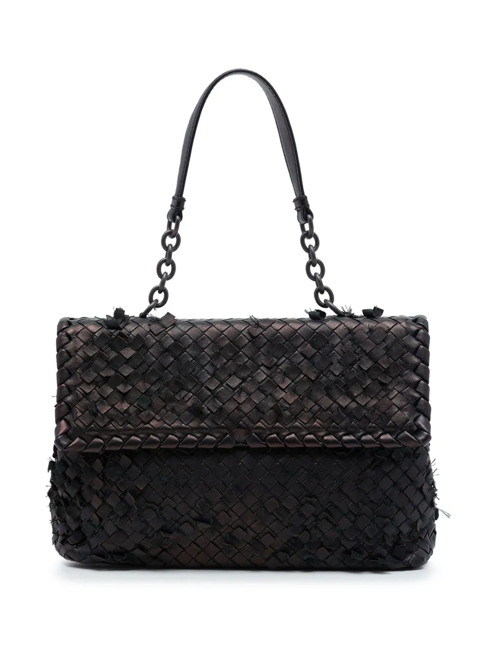 Bottega Veneta Pre-Owned 2012-2026 Nappa Intrecciato Tobu Olimpia shoulder bag - Marrone