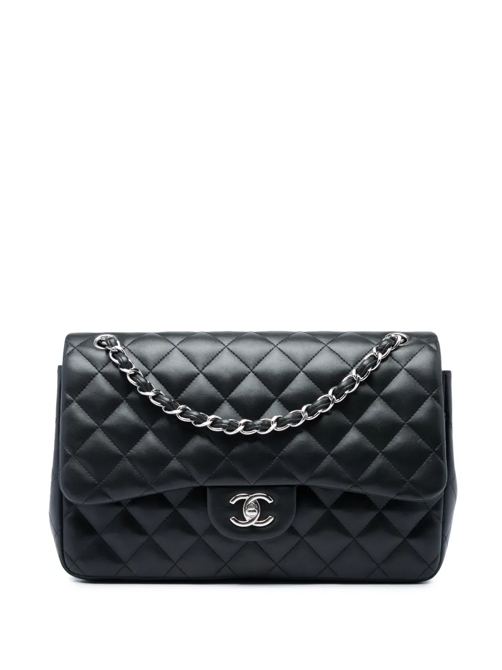 CHANEL Pre-Owned 2014 Jumbo Classic Lambskin Double Flap shoulder bag - Nero