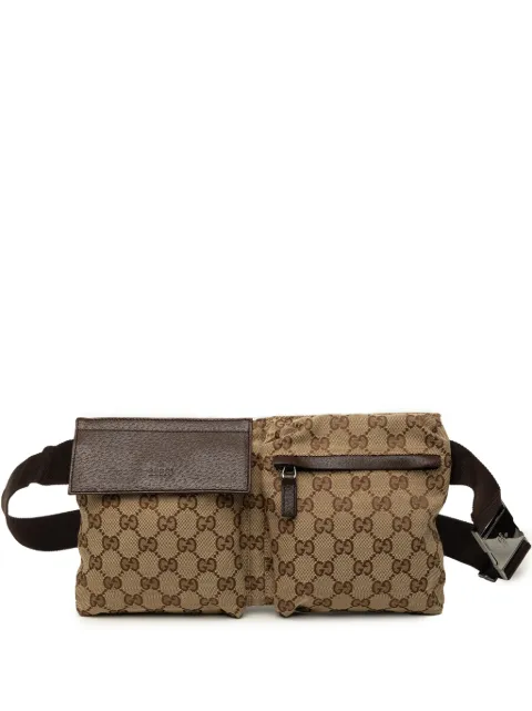 Gucci Pre-Owned 2000-2015 GG Canvas Double Pocket belt bag
