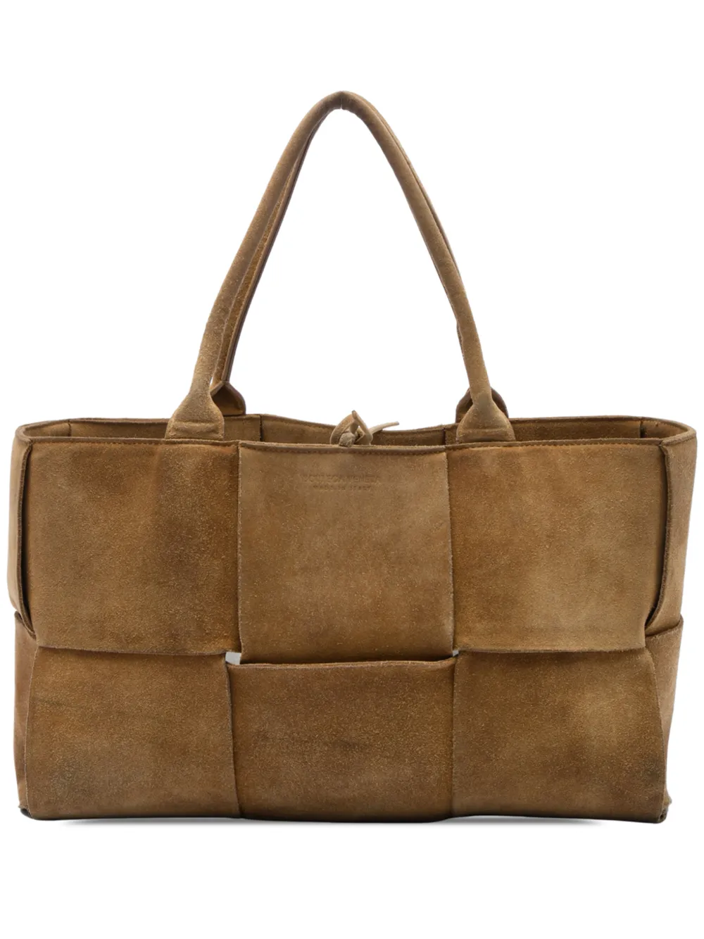 Bottega Veneta Pre-Owned 2012-2026 Medium Suede Maxi Intrecciato Arco tote bag - Marrone