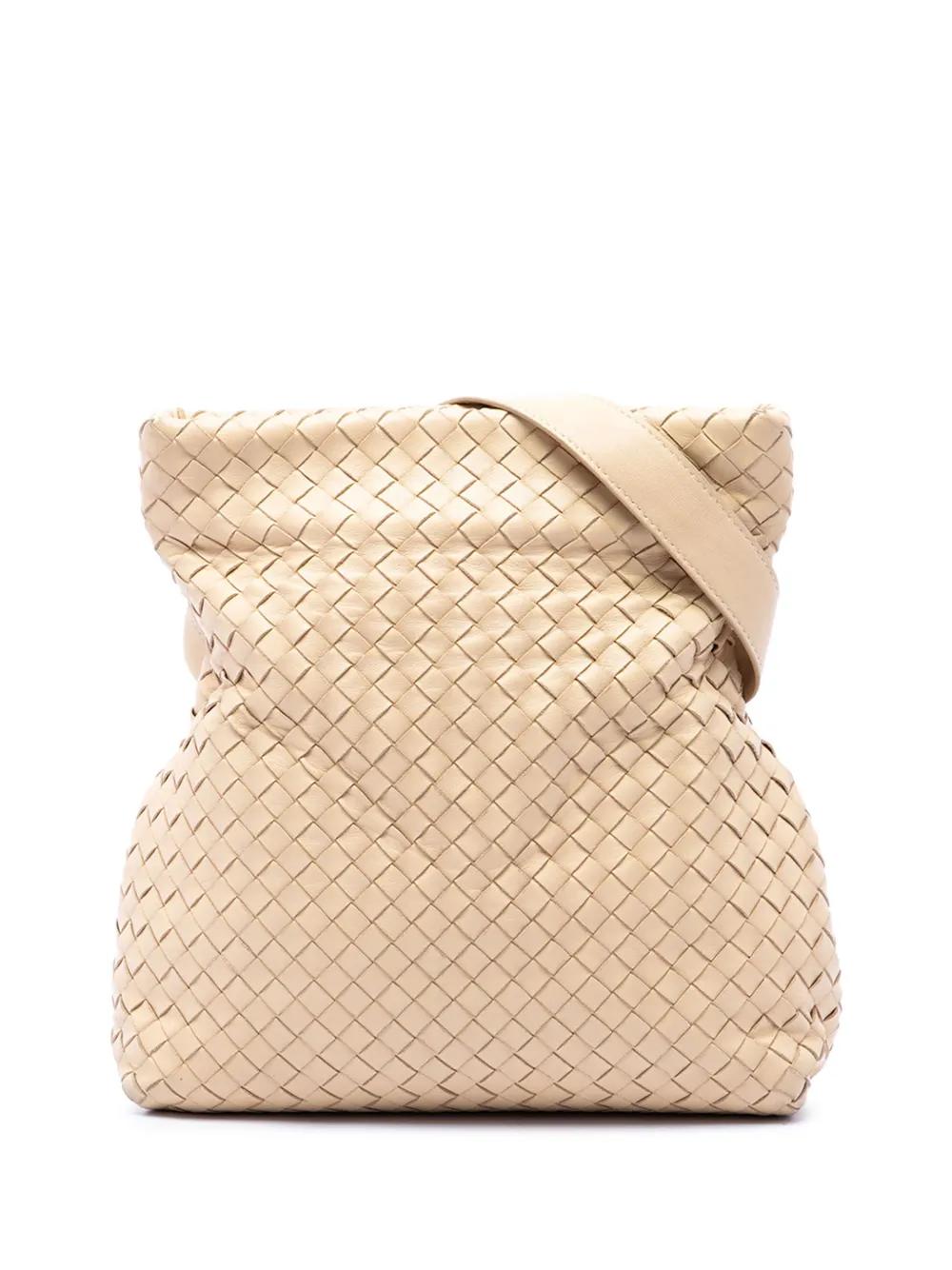 Bottega Veneta Pre-Owned 2012-2026 Nappa Intrecciato Fold crossbody bag - Toni neutri