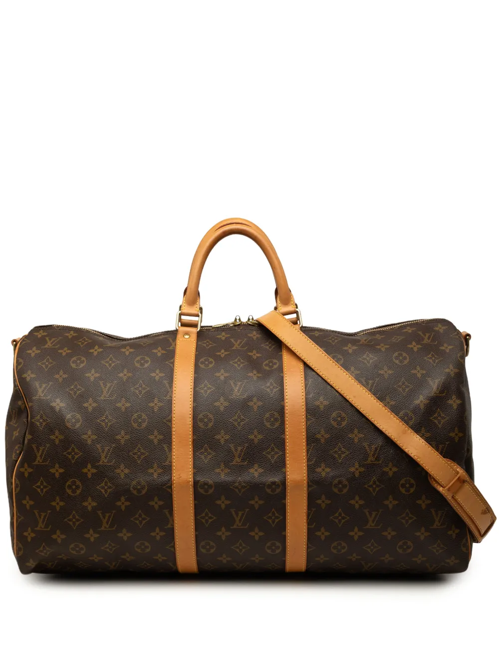 Louis Vuitton Pre-Owned 2001 Monogram Keepall Bandouliere 55 travel bag - Marrone