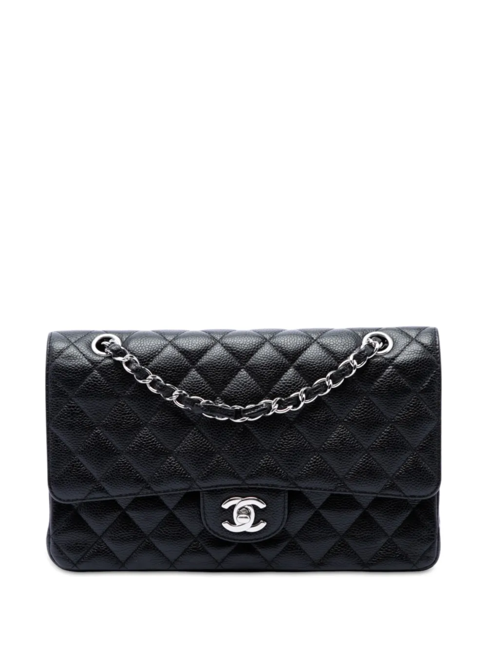 CHANEL Pre-Owned 2009-2010 Medium Classic Caviar Double Flap shoulder bag - Nero