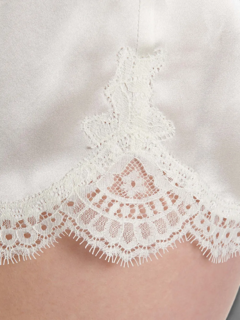 Aubade Toi Mon Amour pyjamashorts met kanten afwerking Beige