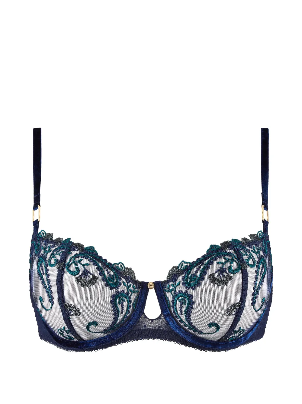 Aubade Velvet Memories embroidered balcony bra