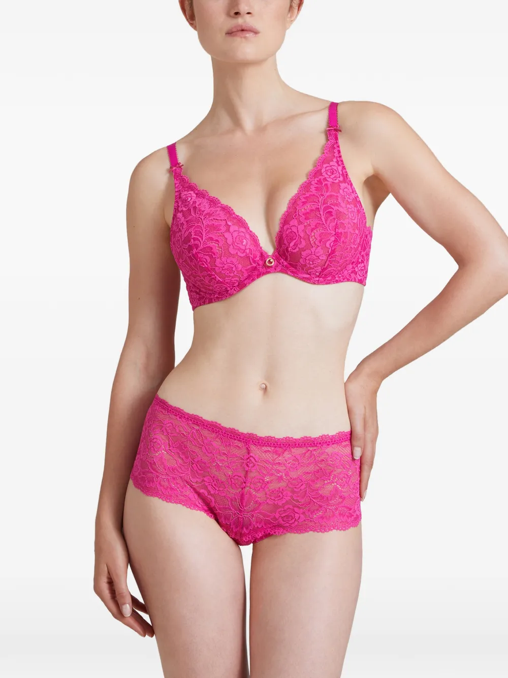 Aubade Rosessence slip met kanten afwerking Roze