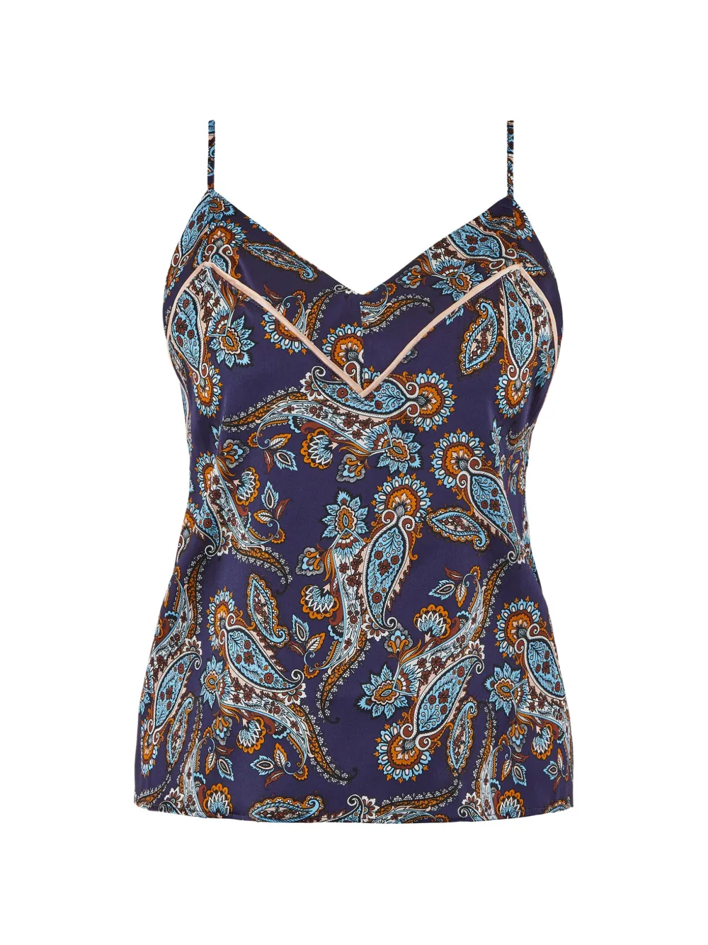 Aubade Silk By Night paisley-print pyjama top
