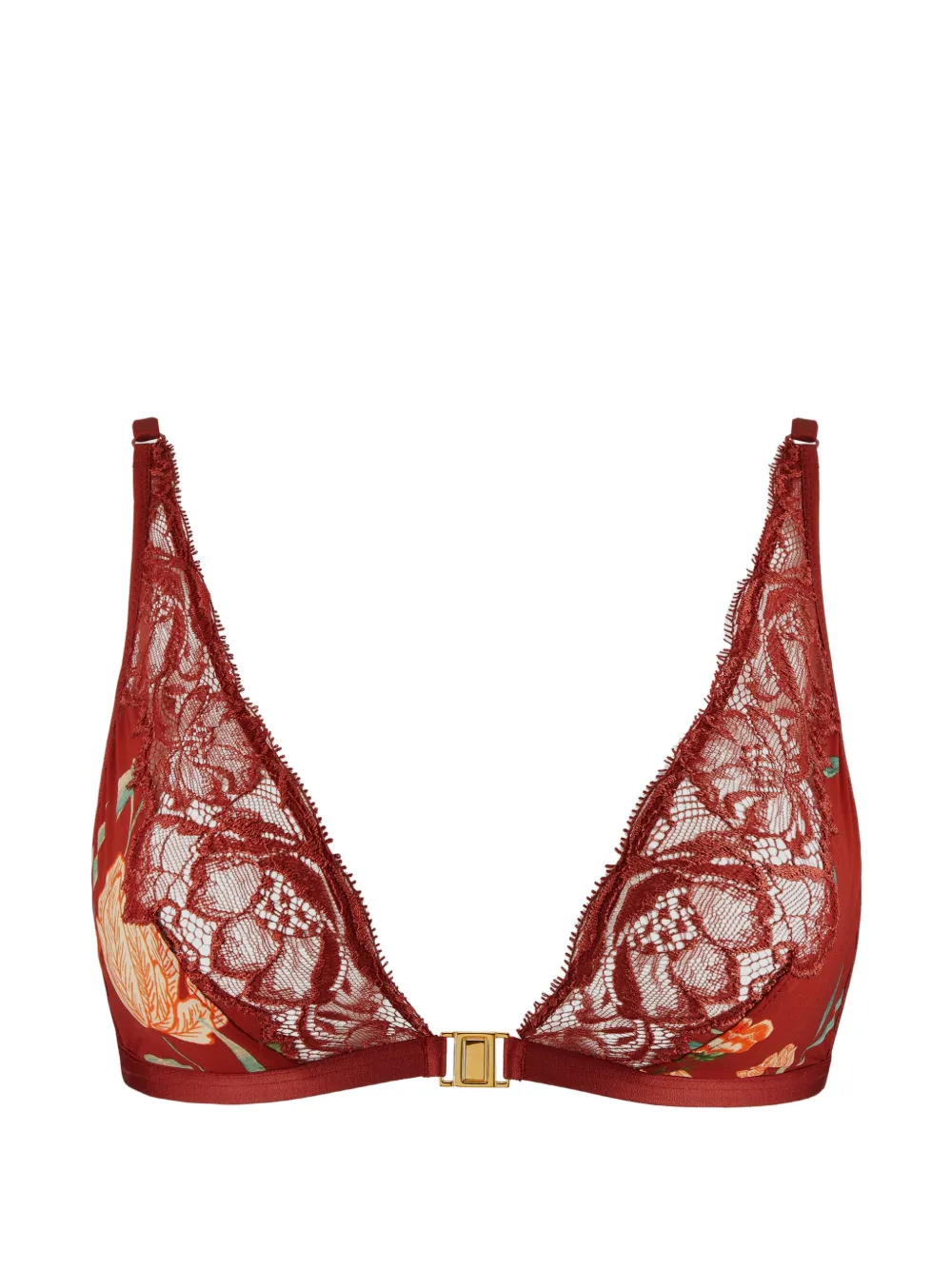 Aubade Reggiseno Sweet Folk in pizzo a fiori - Marrone