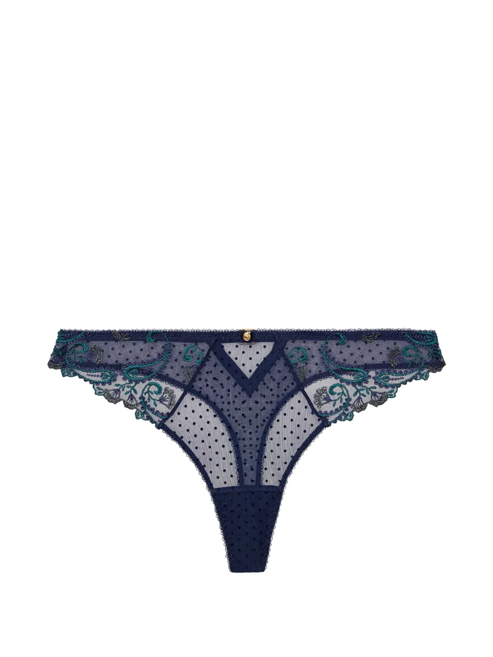 Aubade Perizoma con ricamo Velvet Memories - Blu
