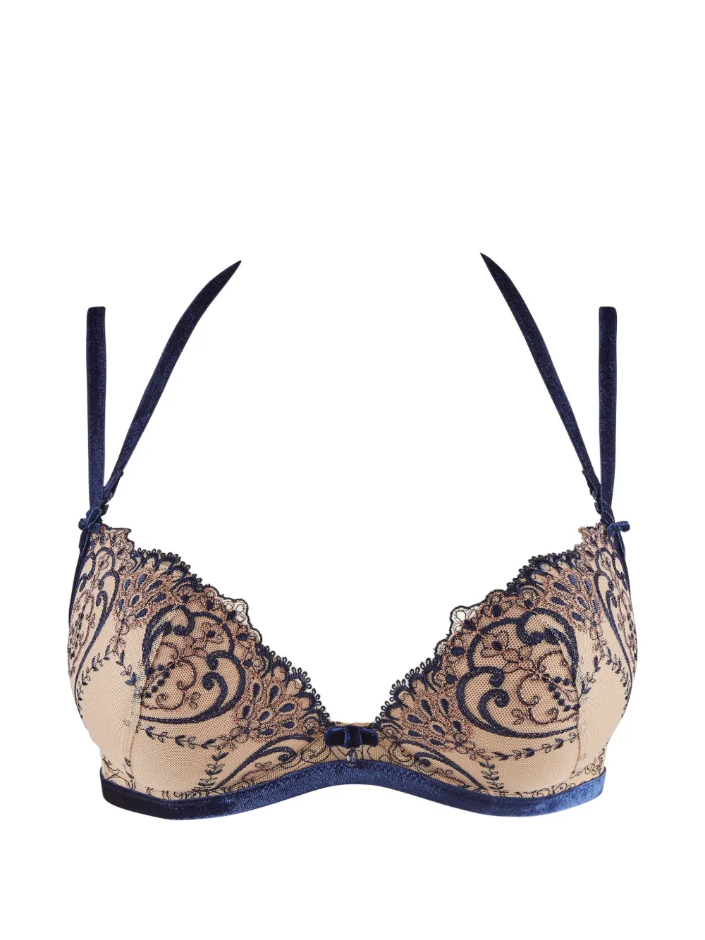 Aubade Reggiseno Coeurs Enlacés con ricamo - Blu
