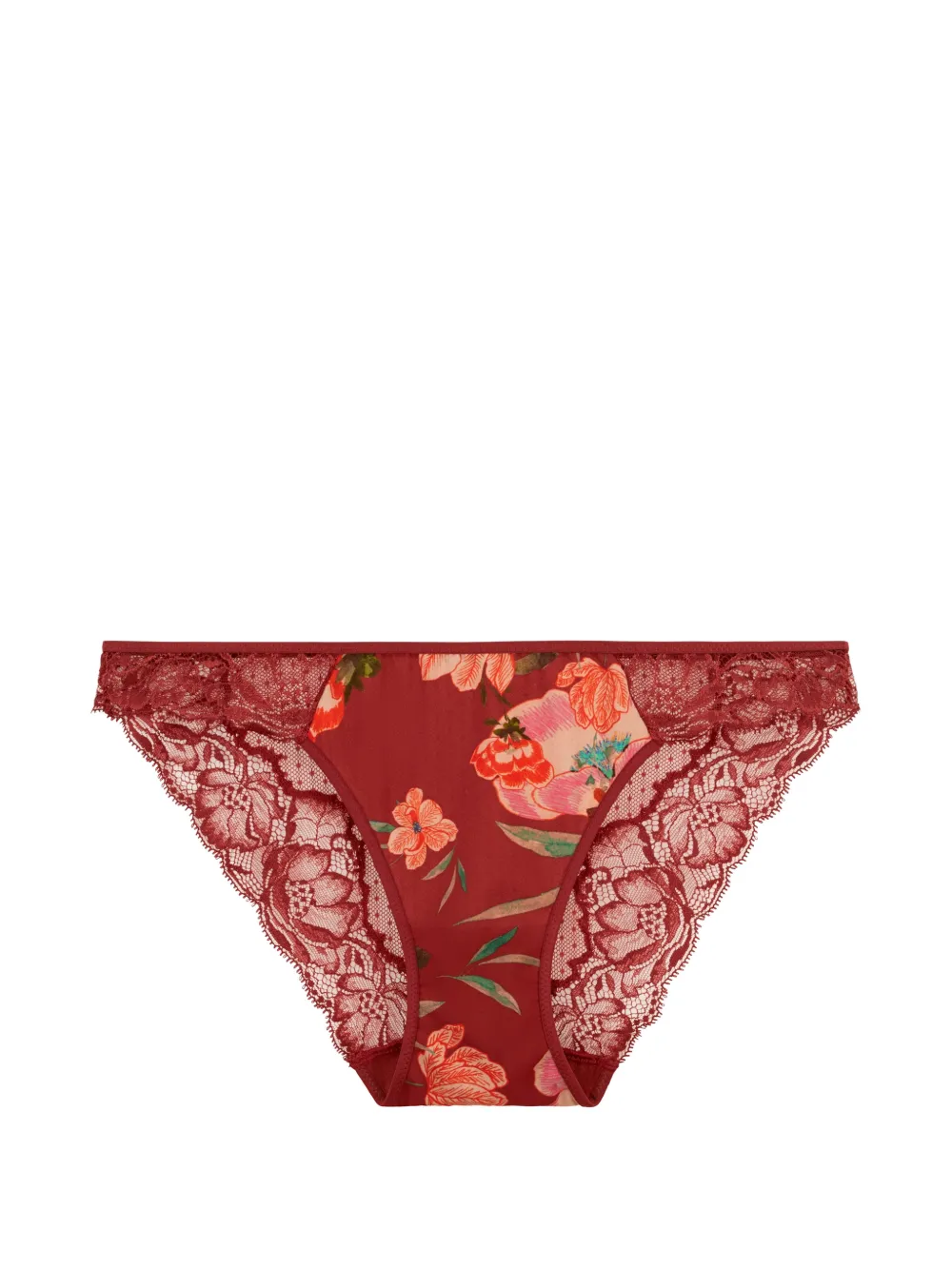 Aubade Sweetfolk Slip mit Blumenprint - Braun
