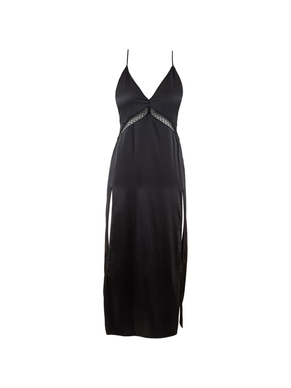 Aubade robe-nuisette Silk Desire à empiècements en dentelle - Noir Aubade robe-nuisette Silk Desire à empiècements en dentelle - Noir