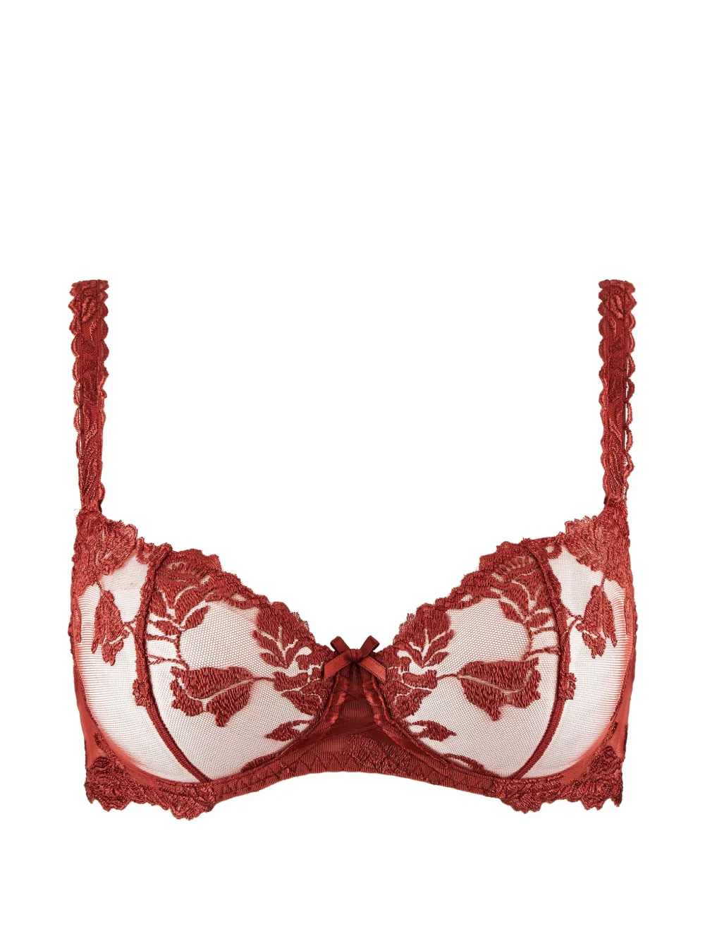 Aubade Reggiseno Softessence con ricamo a fiori - Rosso