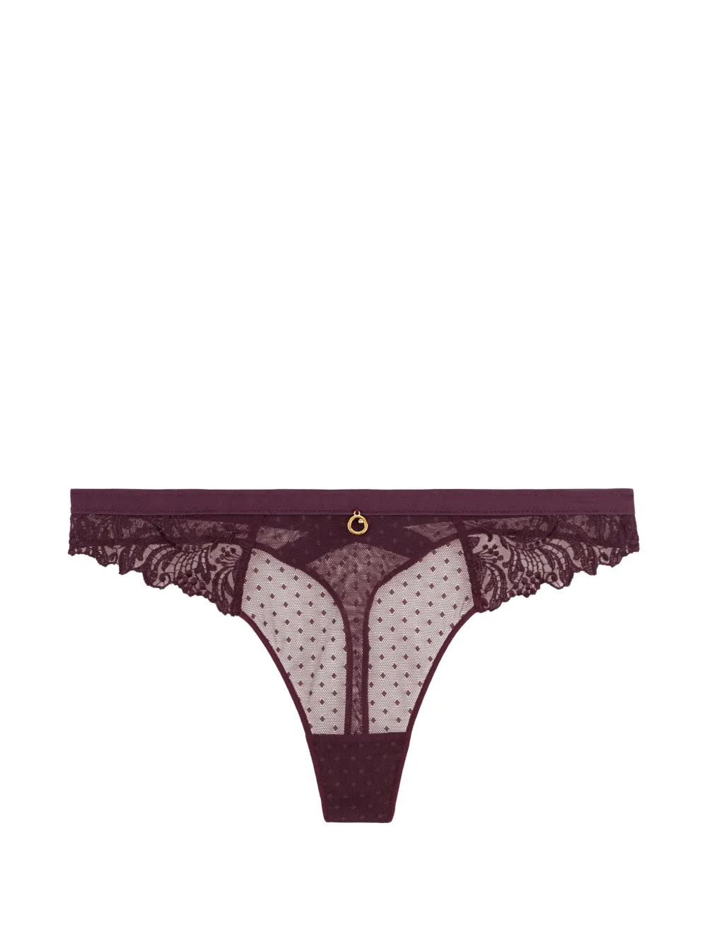 Aubade Femme Passion Tanga mit Stickerei - Violett