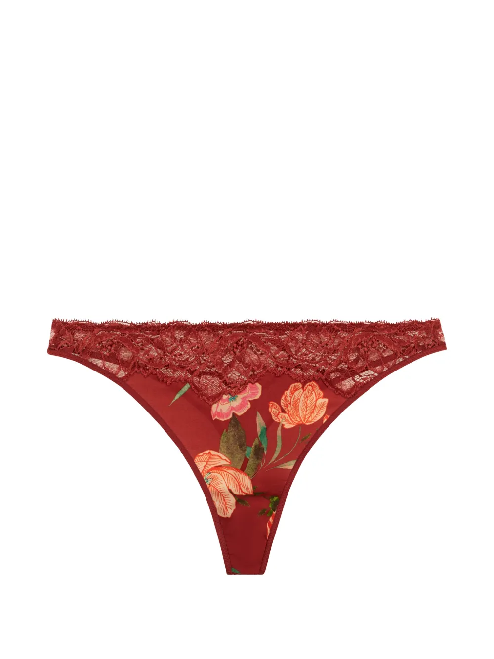 Aubade Perizoma Sweetfolk a fiori - Rosso
