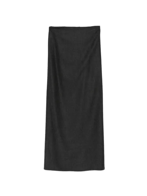 Dusan sarong-style flannel skirt