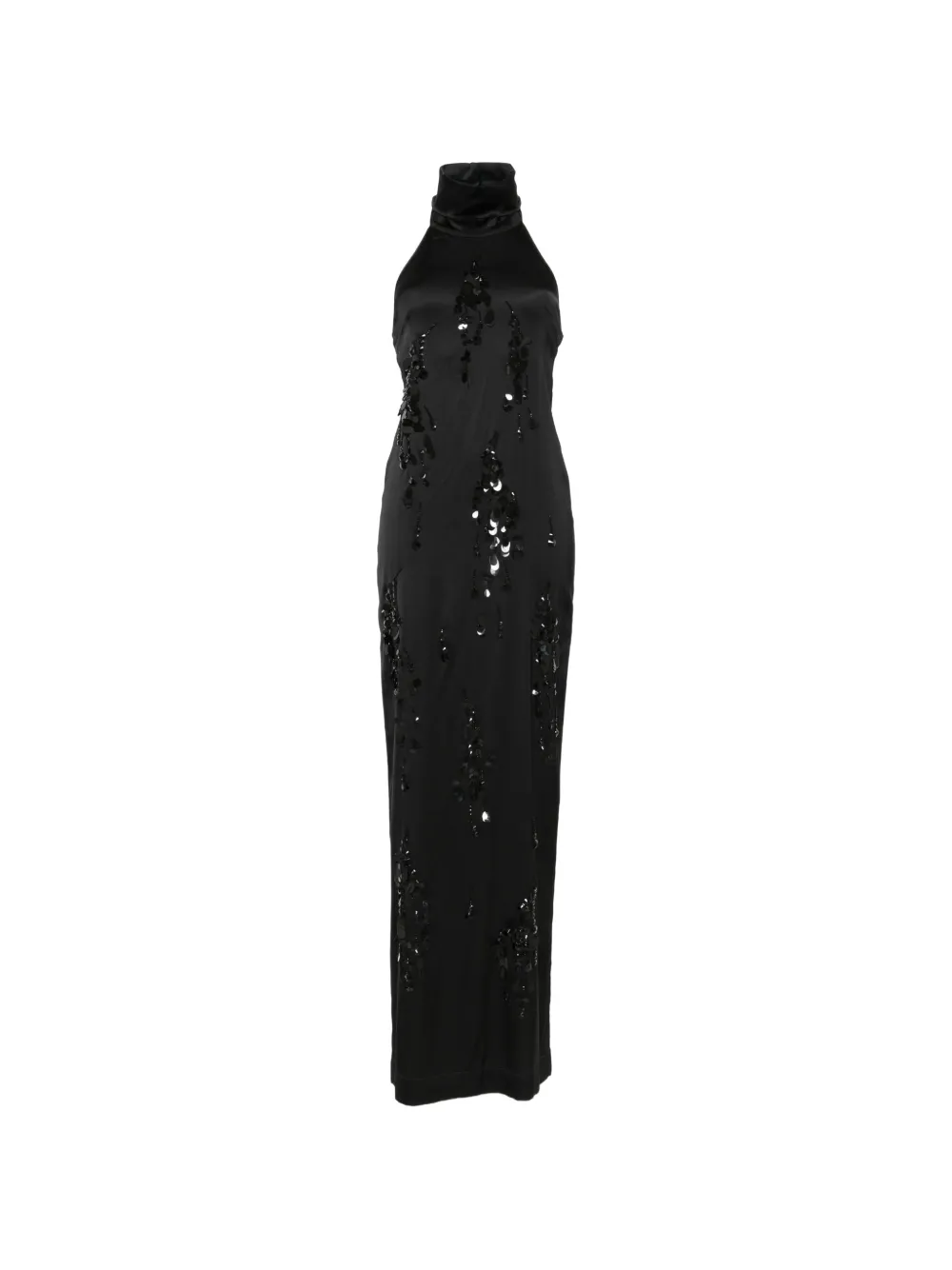 DES PHEMMES sequin-embellished backless maxi dress - Noir DES PHEMMES sequin-embellished backless maxi dress - Noir