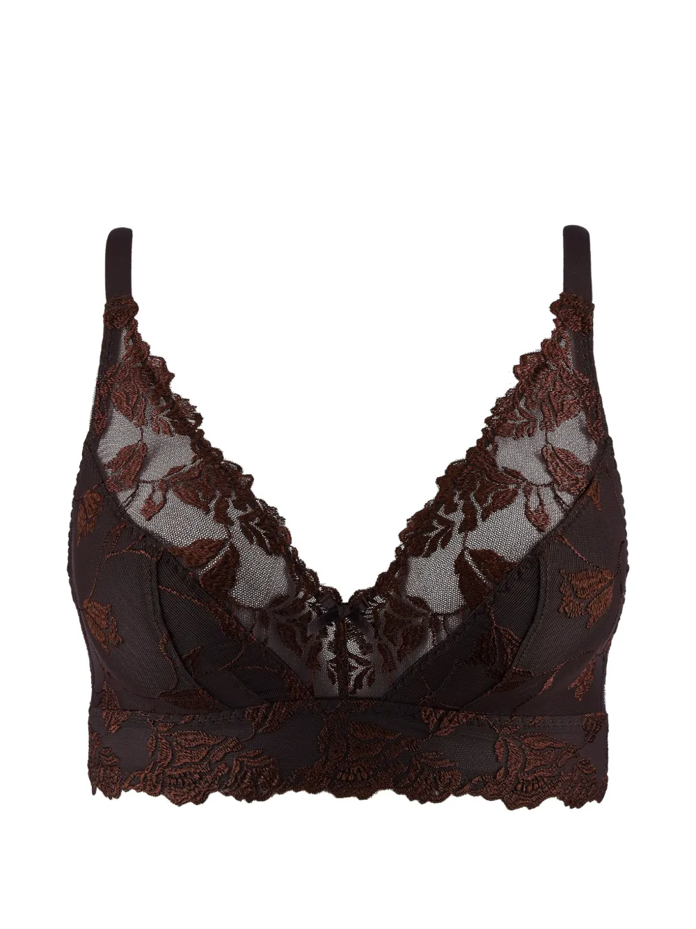 Aubade Bralette con ricamo - Marrone
