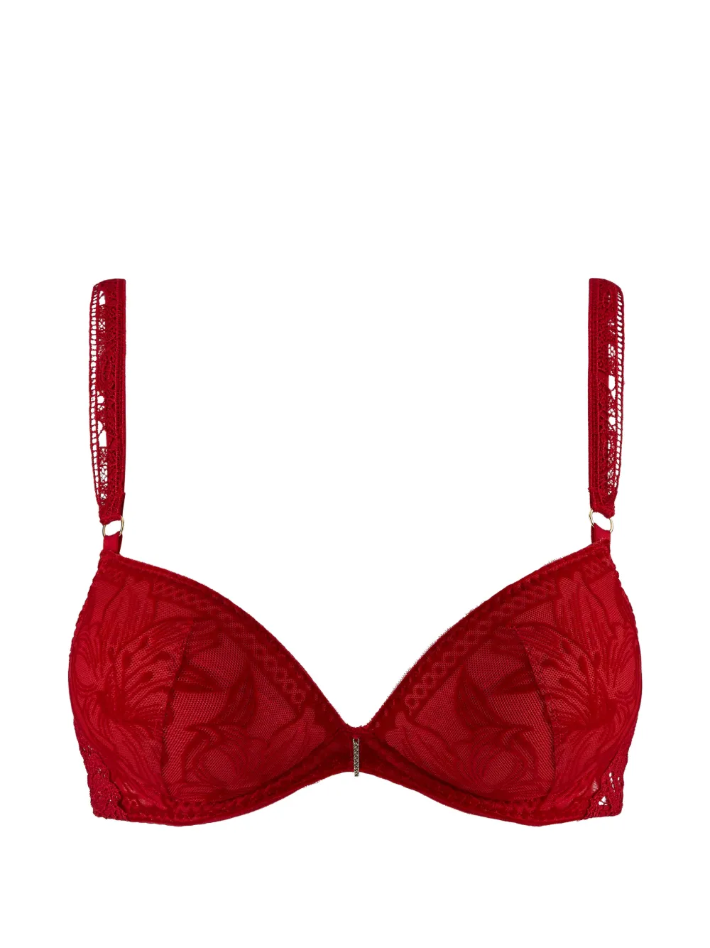 Aubade Reggiseno Coeur à Corps in pizzo a fiori - Rosso