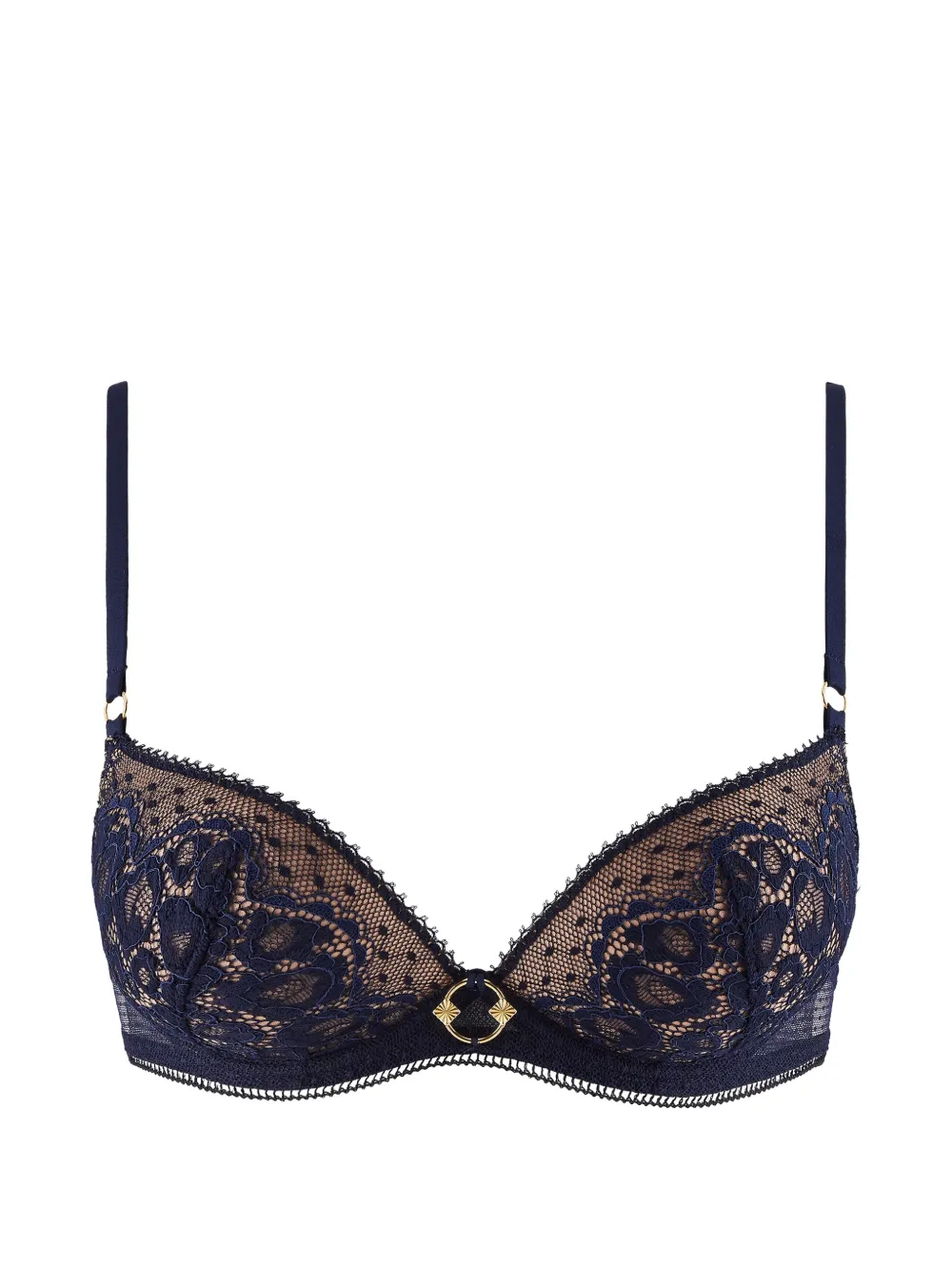 Aubade Illusion Fauve lace-embroidered bra