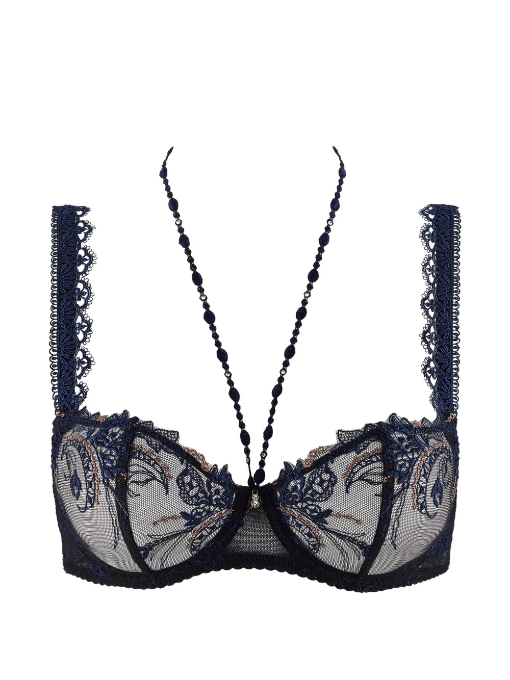 Aubade Reggiseno Amour Précieux con ricamo a fiori - Nero