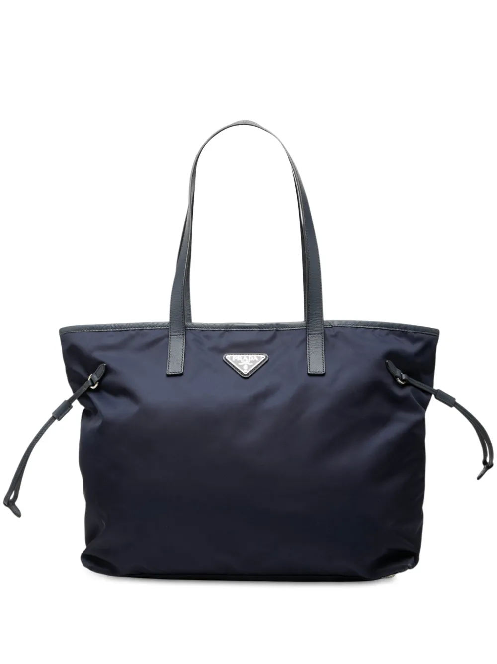 Prada Pre-Owned 2013-2026 Saffiano Trimmed Tessuto tote bag - Blu