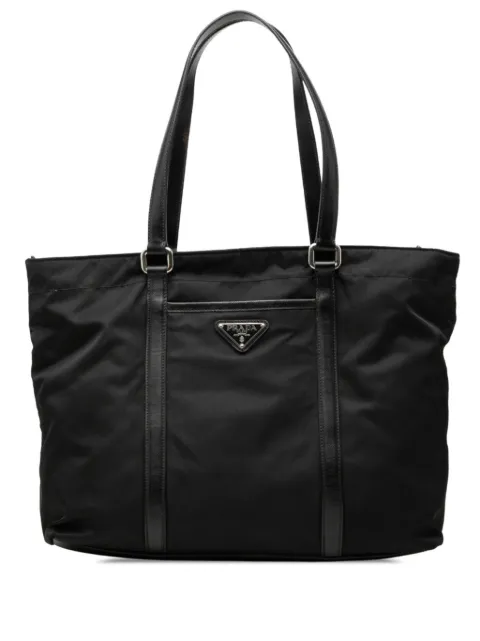 Prada Pre-Owned 2013-2026 Saffiano Trimmed Tessuto tote bag