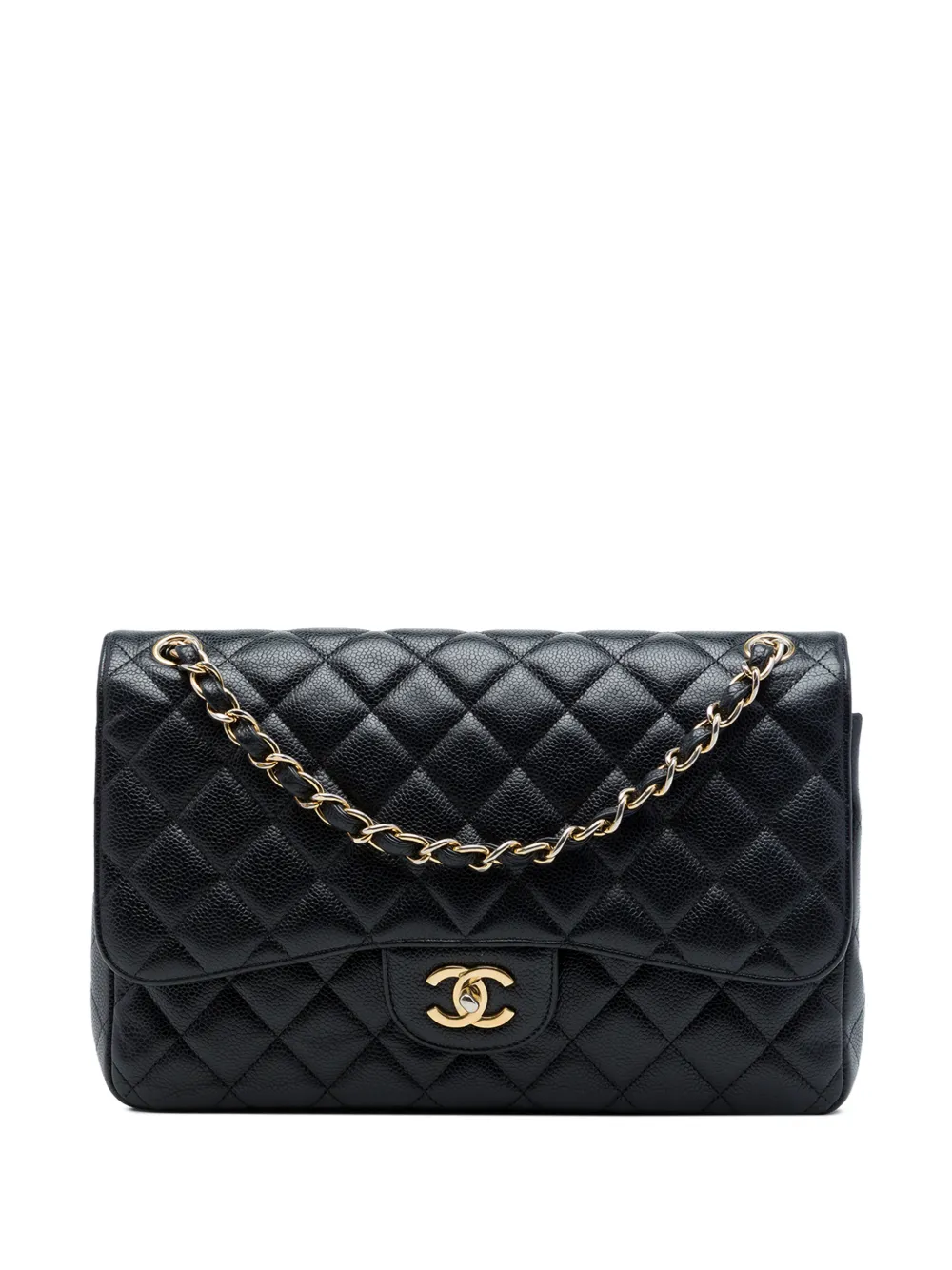 CHANEL Pre-Owned 2011 Jumbo Classic Caviar Double Flap shoulder bag - Nero