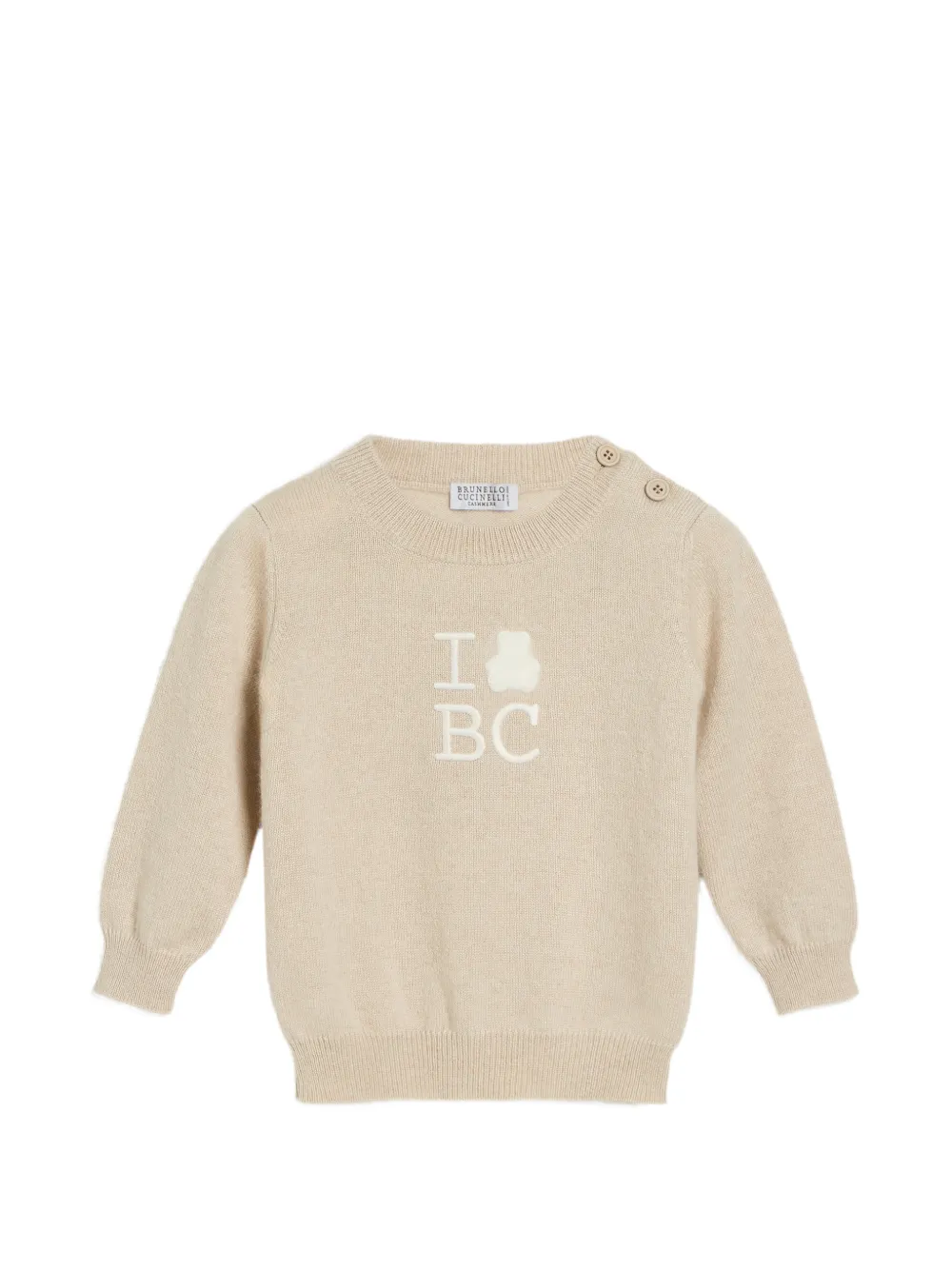 Brunello Cucinelli Kids Bernie kasjmier trui Beige