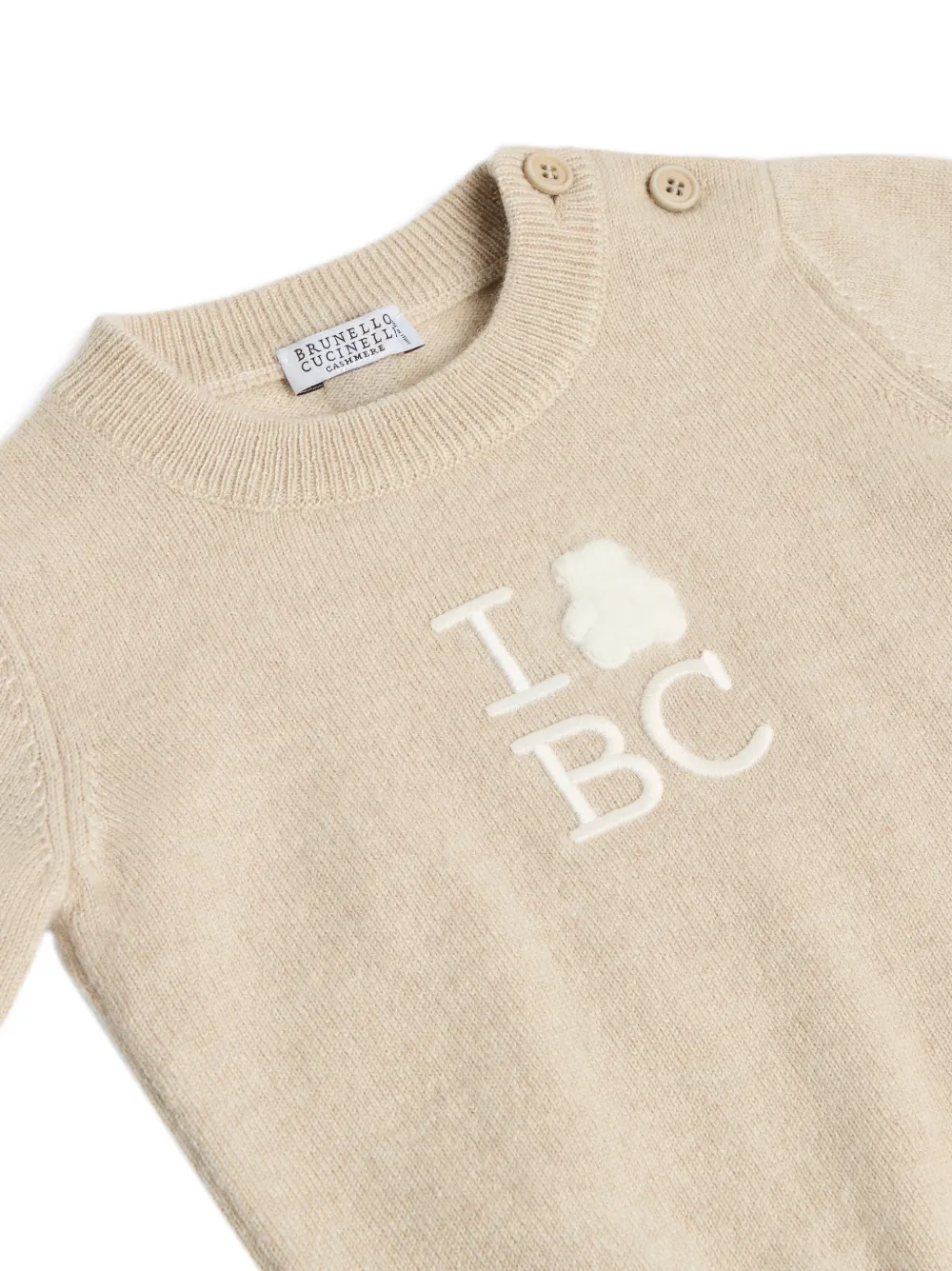 Brunello Cucinelli Kids Bernie kasjmier trui Beige