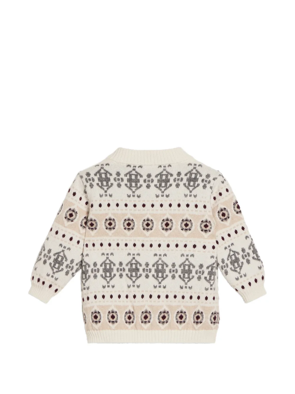 Brunello Cucinelli Kids Bernie jacquard cashmere cardigan Beige