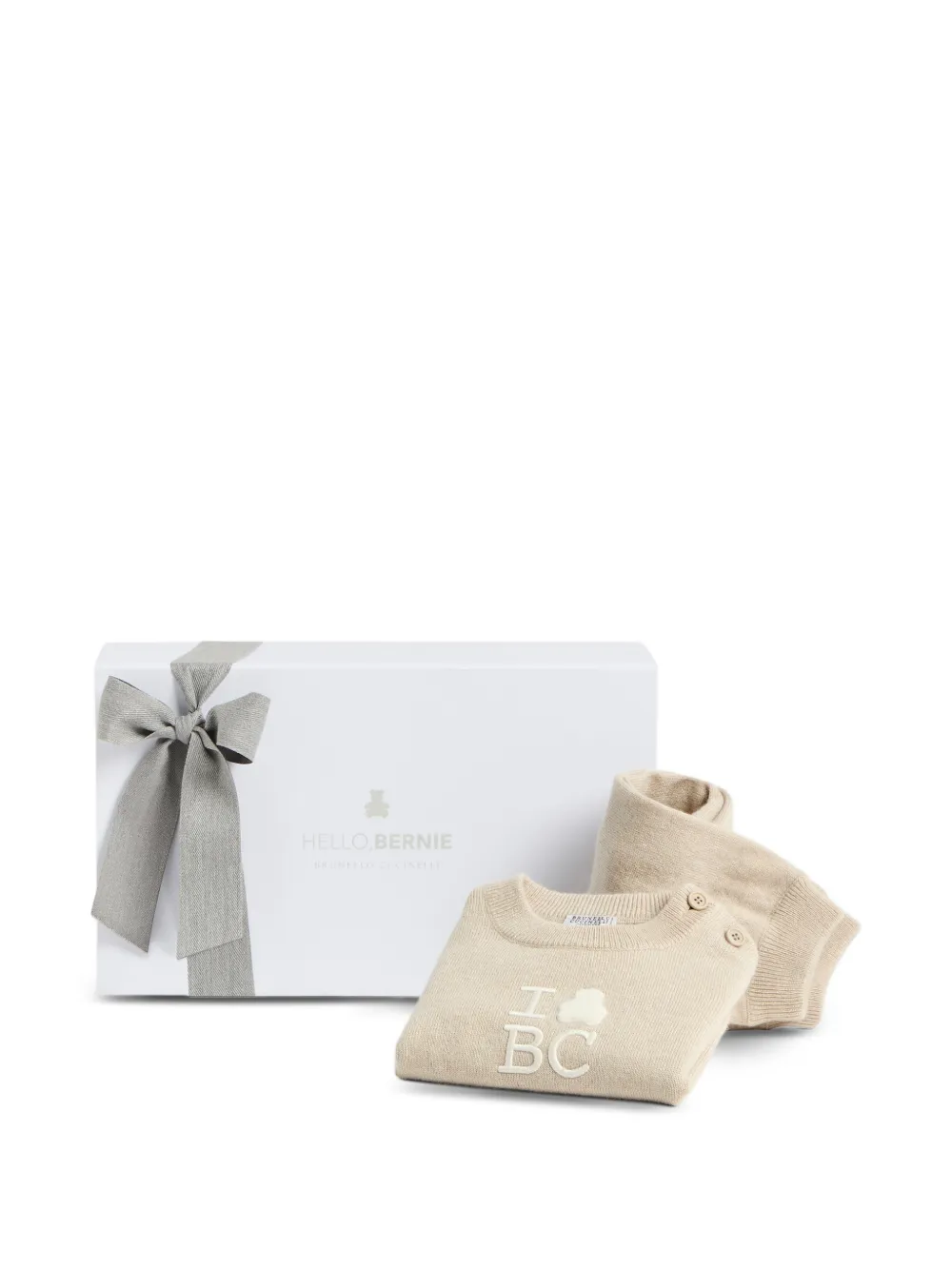 Brunello Cucinelli Kids Baby Bernie kasjmier trainingspak Beige