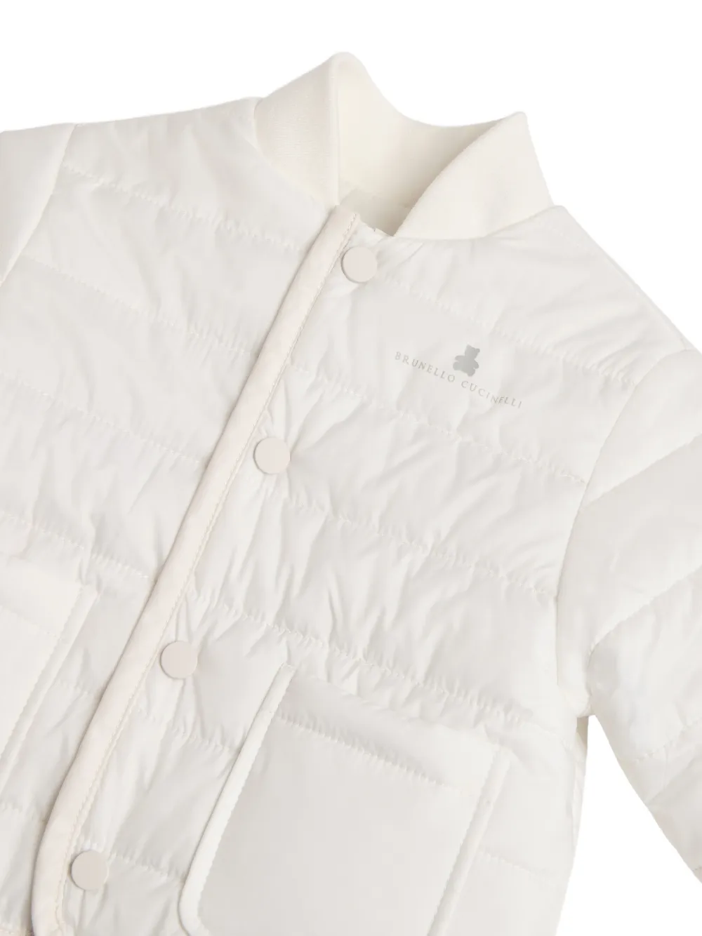 Brunello Cucinelli Kids Baby Bernie padded jacket Wit