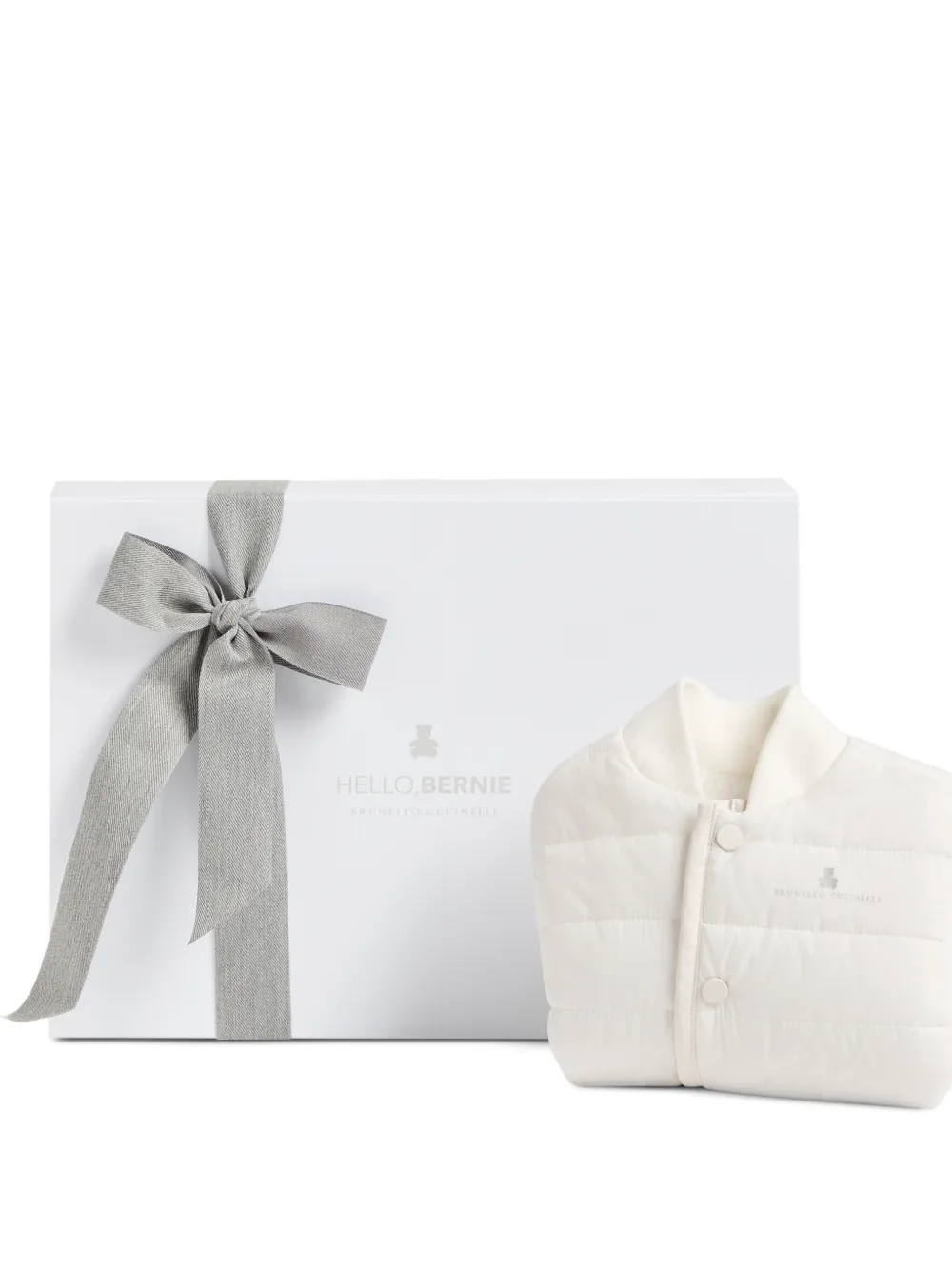 Brunello Cucinelli Kids Baby Bernie padded jacket Wit