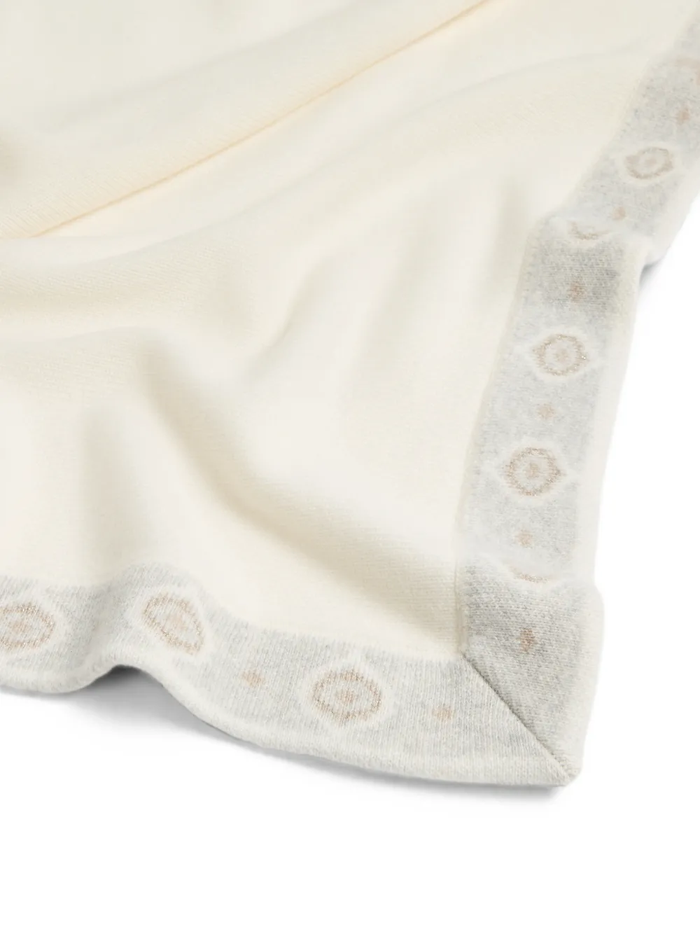 Brunello Cucinelli Kids Bernie gebreide kasjmier deken Beige