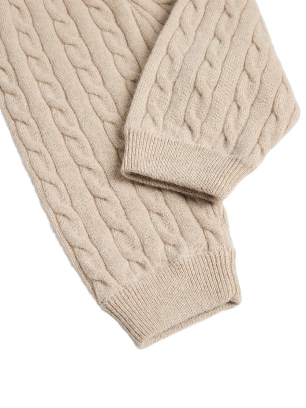 Brunello Cucinelli Kids cable-knit Baby Bernie trousers Beige
