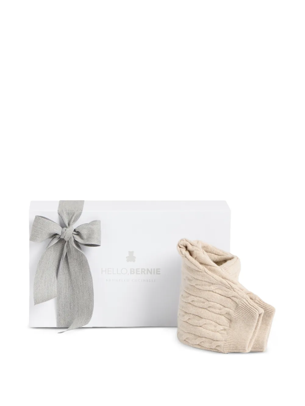 Brunello Cucinelli Kids cable-knit Baby Bernie trousers Beige