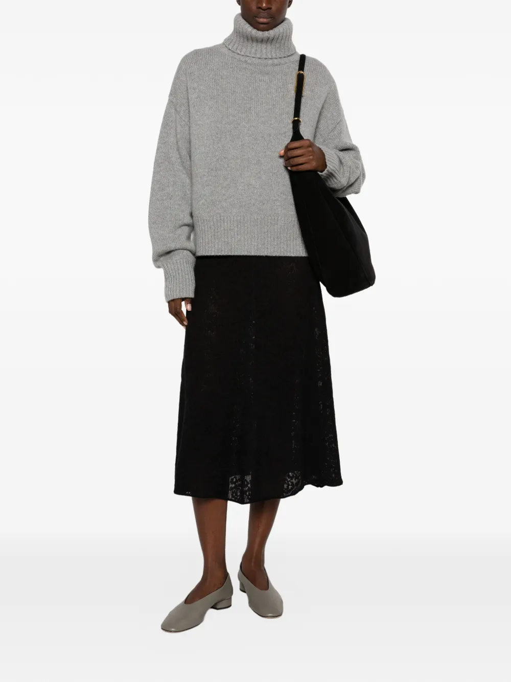 extreme cashmere Crop Xtra coltrui Grijs