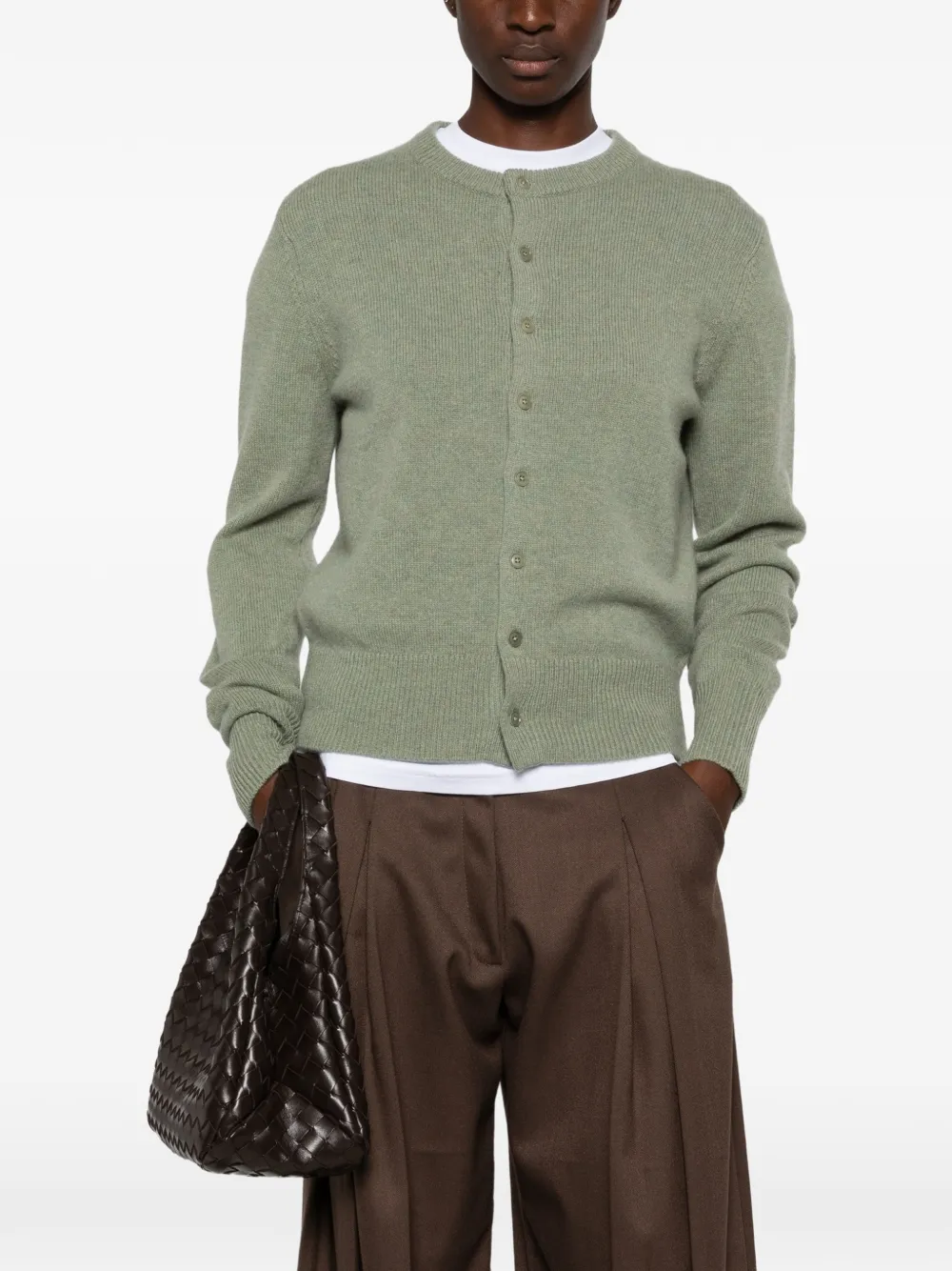 extreme cashmere Little Lamb vest Groen