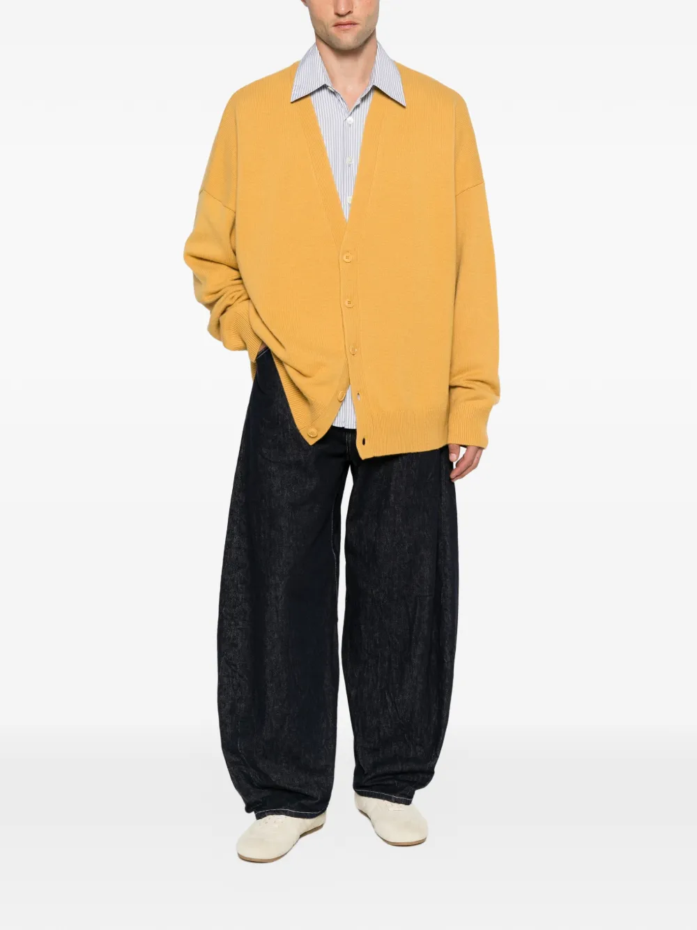 extreme cashmere Simo oversized vest Geel