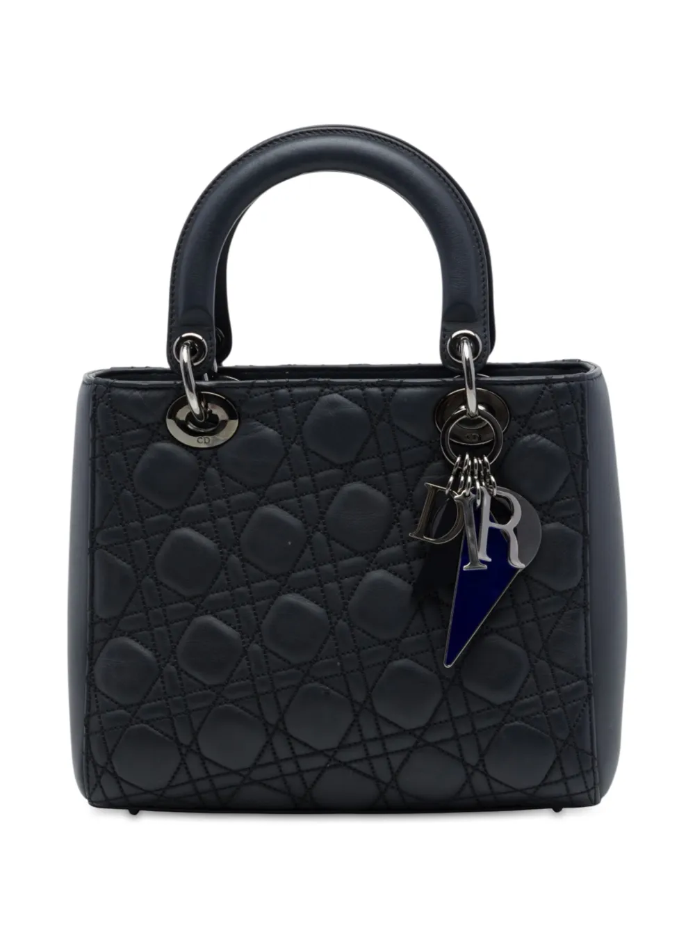 Christian Dior Pre-Owned 2011 Anselm Reyle Medium Lambskin Cannage Lady Dior satchel - Black