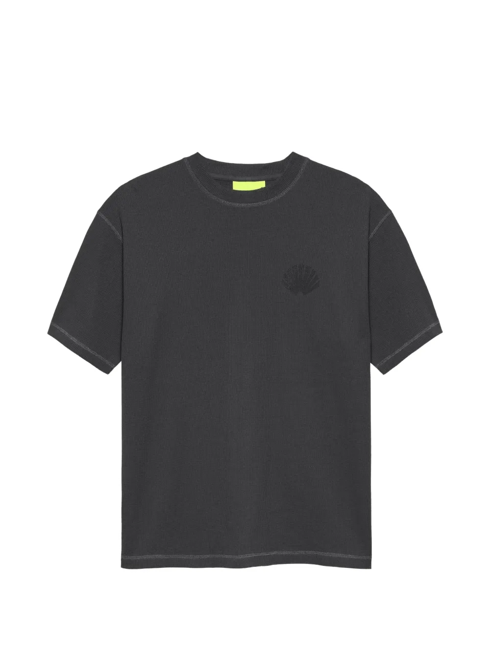 NEW AMSTERDAM logo-embroidered waffle-knit T-shirt