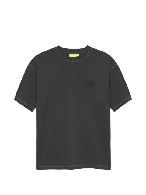 NEW AMSTERDAM logo-embroidered waffle-knit T-shirt